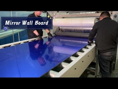 Mirror Hôtel lumineux de luxe PET panneau de mur décoratif en bambou charbon de bois placage