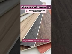 Produit à vendre à chaud 5 mm 8 mm bois grain bois placage bambou charbon de bois PVC panneau mural