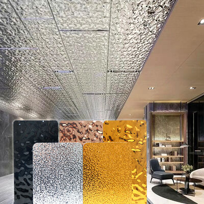 le bois en bambou de fibre de bois de 8mm lambrisse les panneaux sans peinture intérieurs d'ondulation de l'eau 3D de décor de mur