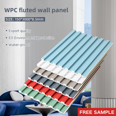 Qualité  8.5mm WPC Fluted Wall Panel Waterproof Fireproof Custom Sizes Usine
