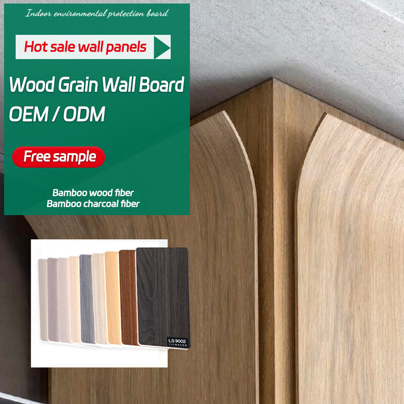 Le bois solide de grain en bois de largeur de la décoration intérieure 1.22m plaquent le panneau de mur de PVC
