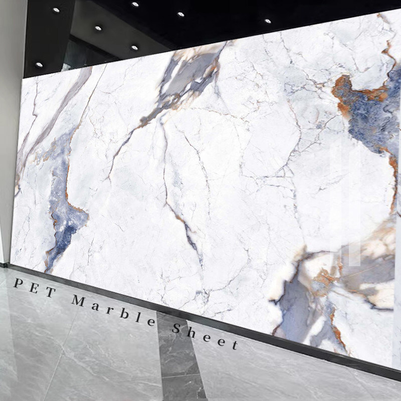 Résistant à l'eau et facile à installer Panneaux de placage en bois de marbre Panneaux muraux décoratifs intérieurs Nouveaux produits Panneaux muraux en marbre