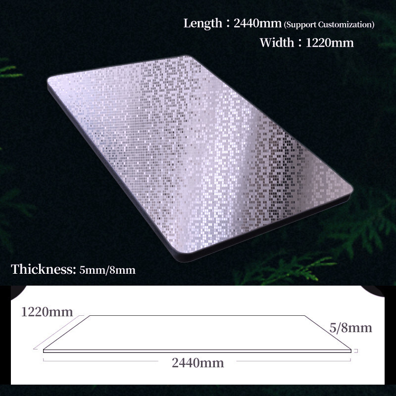 Décoration murale en mosaïque Panneau mural en PET Panneau mural en bambou en fibre de charbon de bois