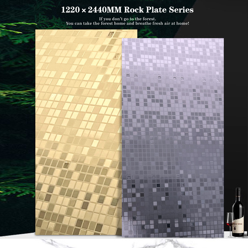 Décoration murale en mosaïque Panneau mural en PET Panneau mural en bambou en fibre de charbon de bois