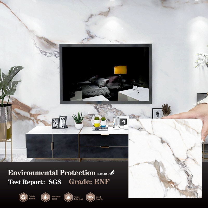 Panneaux de placage en bois de bambou de bois de bois de bois Panneaux de mur de marbre décoratif intérieur