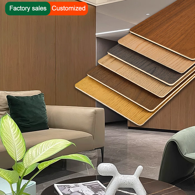 Panneau mural de bois en PVC à grains de 5 mm en bambou flexible en charbon de bois