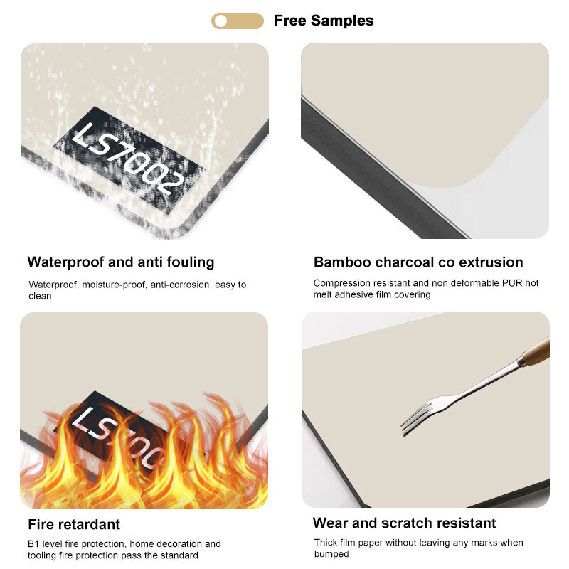 Panneau de feuille de marbre moderne de luxe Décoration murale Panneau de cristal de bambou