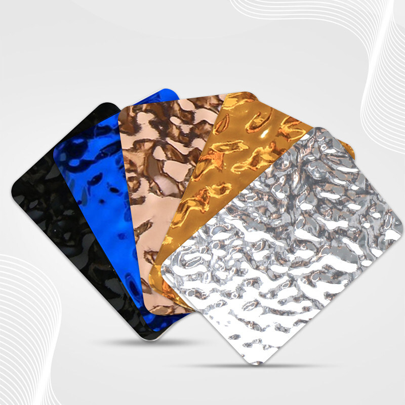 3D de luxe de l'eau ondulation de charbon de bois de la carte de l'usine de fourniture de carbone de cristal plaque de mur