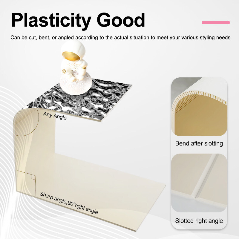 3D de luxe de l'eau ondulation de charbon de bois de la carte de l'usine de fourniture de carbone de cristal plaque de mur