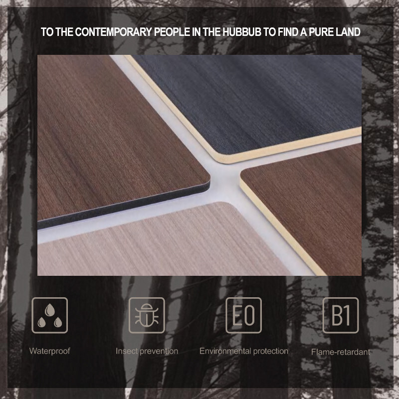 Panneau mural en PVC de 8 mm décoratif à l'épreuve du feu faisceau de bois en fibre de bambou panneau mural sans couture