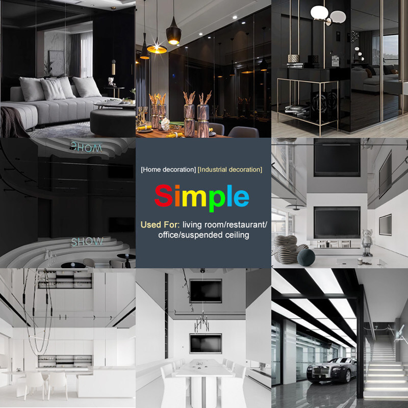 Amitié pour l'environnement Intérieur Bambou Charbon de bois Miroir Panneaux muraux PVC Miroir Finition en bois