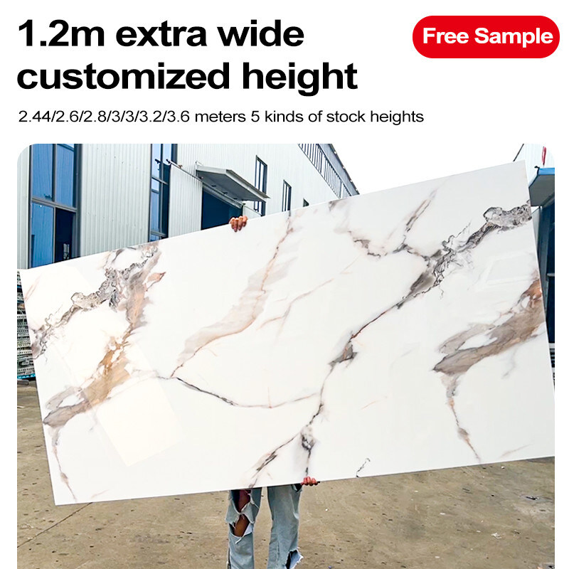 Panneau mural décoratif en marbre en PET en bambou en bois en placage en PVC