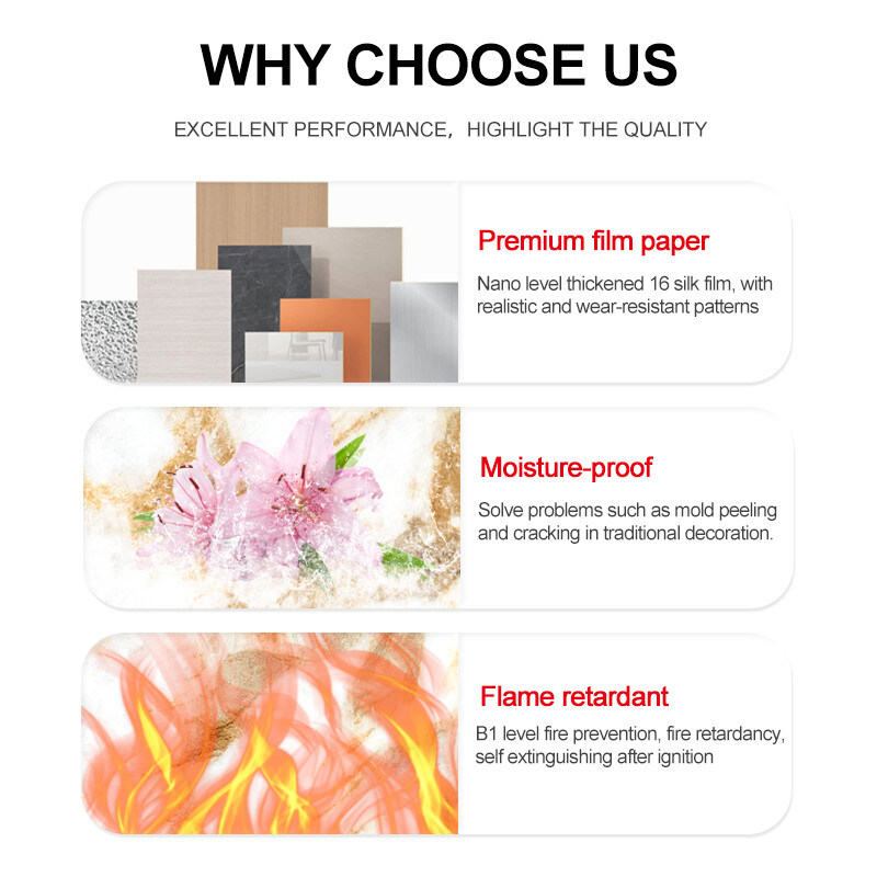 Panneau mural décoratif en marbre en PET en bambou en bois en placage en PVC