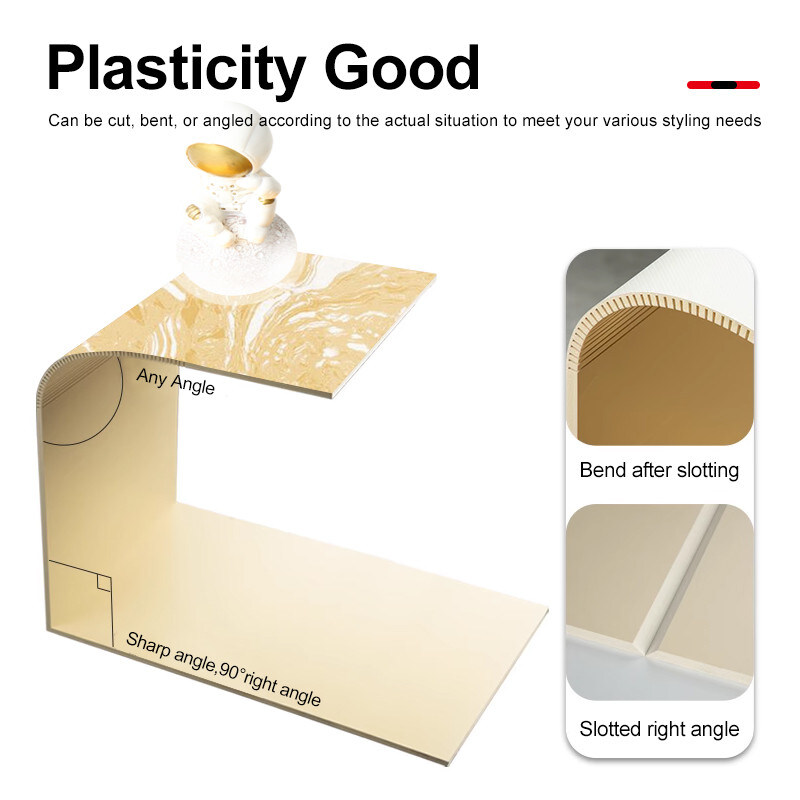 Panneau de marbre murale de 5 mm de haute brillance moderne et attrayant pour la feuille de marbre PVC intérieure