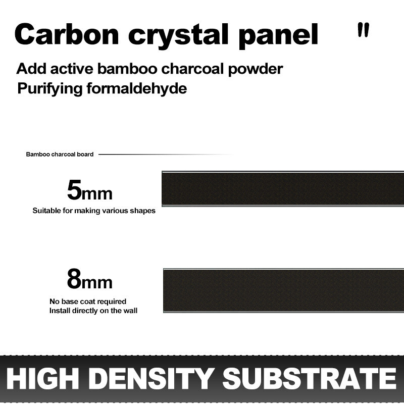 Panneaux muraux métalliques en fibre de carbone de bambou de 5 mm pour la décoration intérieure