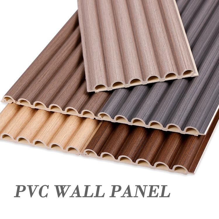panneau en plastique en bois d'arc de PVC de panneau de mur de décoration intérieure de 15mm
