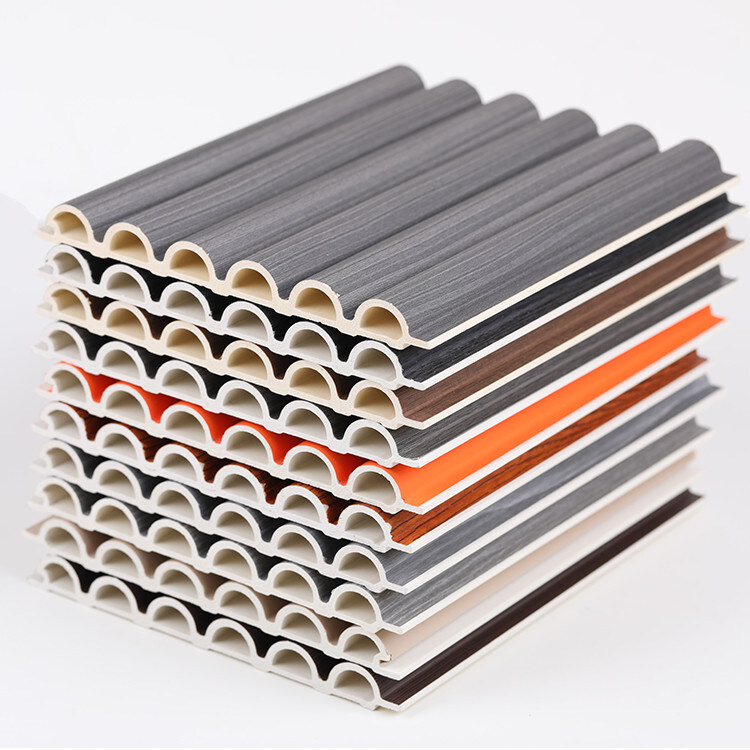 panneau en plastique en bois d'arc de PVC de panneau de mur de décoration intérieure de 15mm