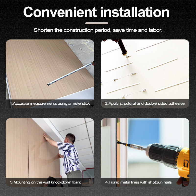 Panneau mural 3D en fibre de bois en PVC