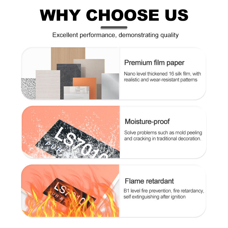 Résistance au feu étanche à l'eau Bambou Charbon de bois Faisceau de façade intérieure