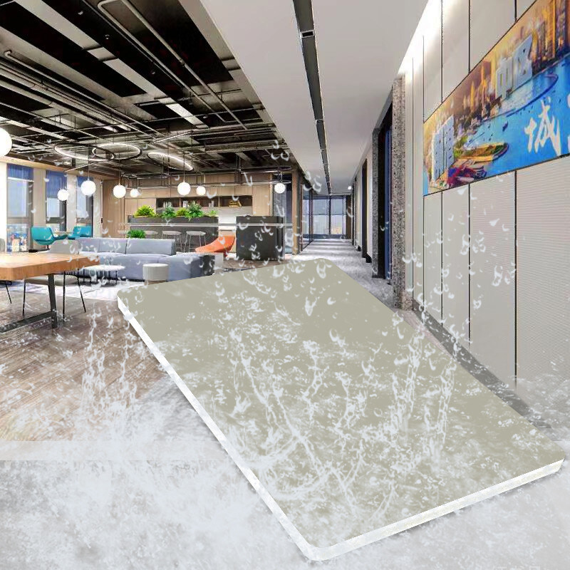 Le panneau de mur en bambou de fibre de bois de décoration intérieure de 8 millimètres ignifugent le placage en bois se sentant de peau