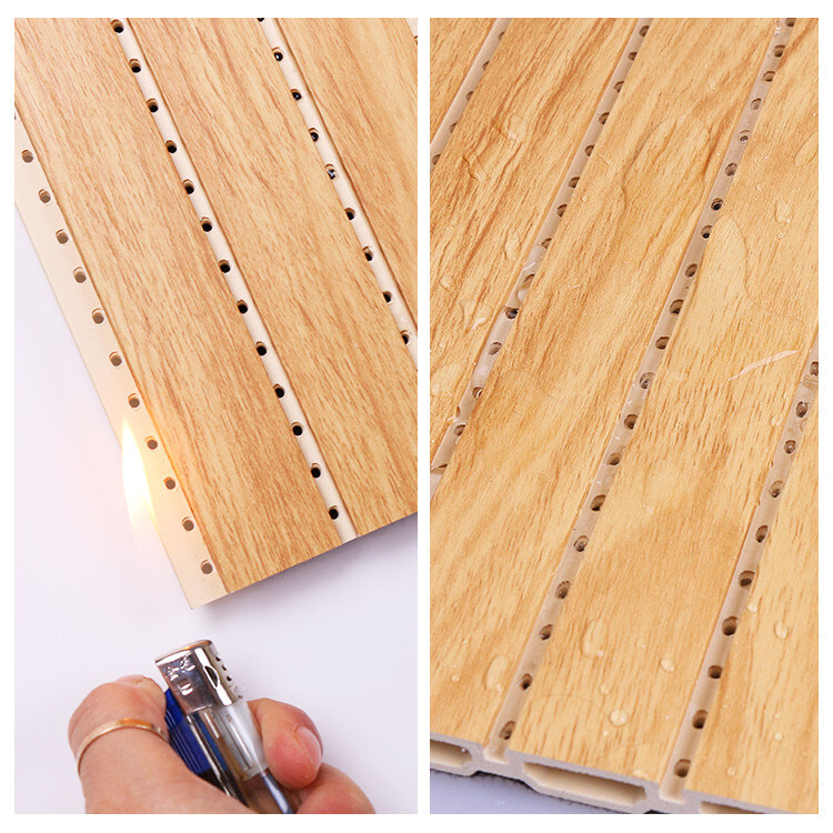 Panneau de mur insonorisé ignifuge décoratif de WPC 1.22*3m 1.22*2.8m