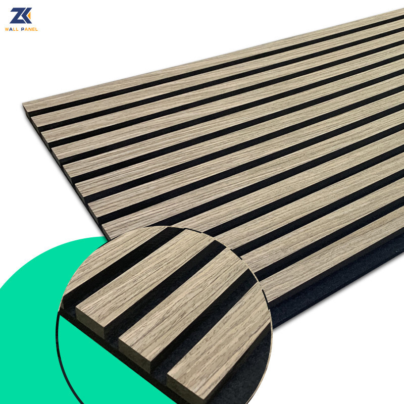 Écran antibruit en bois en bois solide de matériaux de décoration intérieure de panneau de ventes directes d'usine