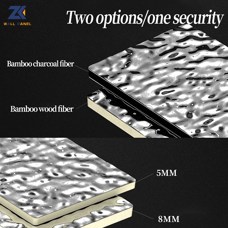 Le bois d'ondulation de l'eau de l'ANIMAL FAMILIER 3D plaquent le panneau de mur en bois de charbon de bois en bambou à haute densité de 8mm
