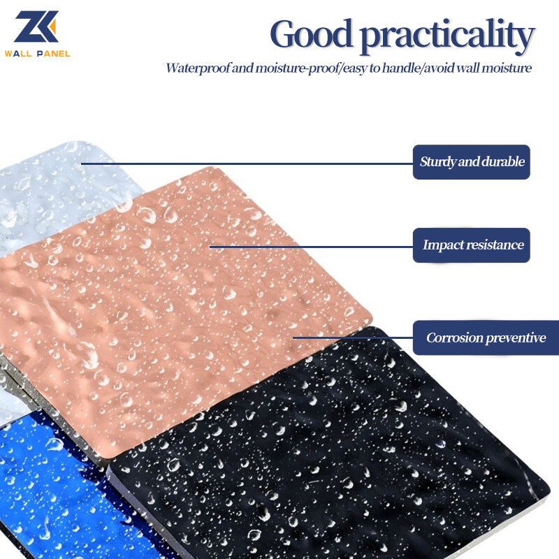 Le bois d'ondulation de l'eau de l'ANIMAL FAMILIER 3D plaquent le panneau de mur en bois de charbon de bois en bambou à haute densité de 8mm