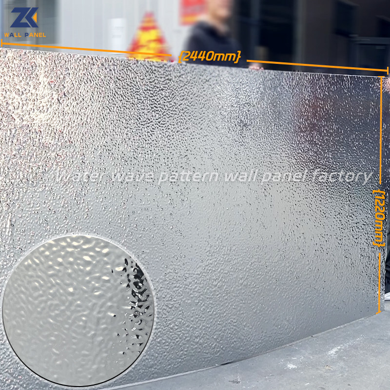 Panneau de mur décoratif intérieur de mur d'ondulation de l'eau de panneau de façade ondulée de lobby