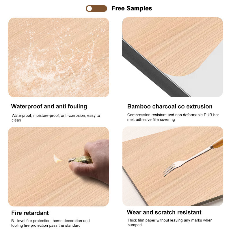 Panneaux de cristal de bambou décoratif intérieur Panneaux de faisceau de bois