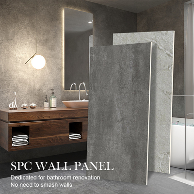 B1 Panneau mural SPC composite en pierre plastique ignifuge pour salle de bain