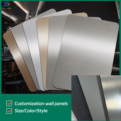 Le bois en métal plaquent les panneaux de mur décoratifs ignifuges imperméables solides de PVC