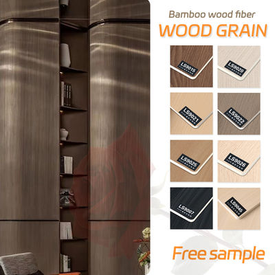 Le bois solide de grain en bois de largeur de la décoration intérieure 1.22m plaquent le panneau de mur de PVC