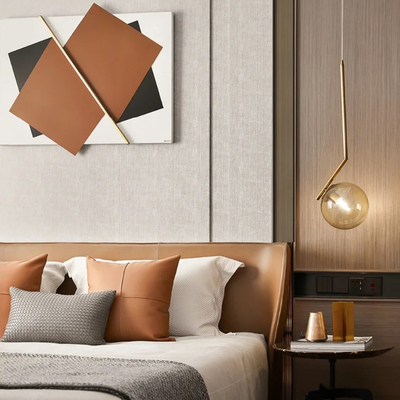 Panneau de mur en bambou de tissu de panneau de mur de charbon de bois de PVC 1220*2440*5mm