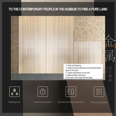 Taille personnalisée Panneau mural en bambou en charbon de bois Décoration murale intérieure
