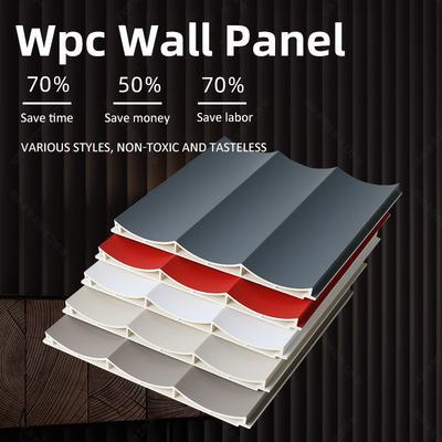 Panneau de mur composé en plastique de revêtement de WPC en bois en bois antibactérien de panneau