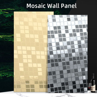 Nouveau produit de haute qualité Panneau de placage en bois co-extrudé en métal doré mosaïque en bambou charbon de bois