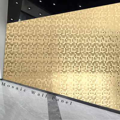 Nouveau produit de haute qualité Panneau de placage en bois co-extrudé en métal doré mosaïque en bambou charbon de bois