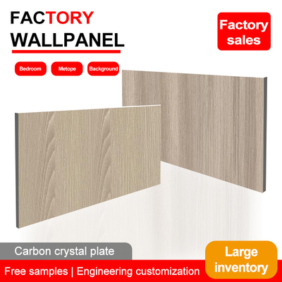 5 mm 8 mm Panneau mural en bois de grain de bois de placage de bambou de charbon de bois