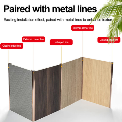 5 mm 8 mm Panneau mural en bois de grain de bois de placage de bambou de charbon de bois