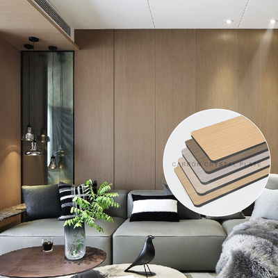 5 mm 8 mm Panneau mural en bois de grain de bois de placage de bambou de charbon de bois