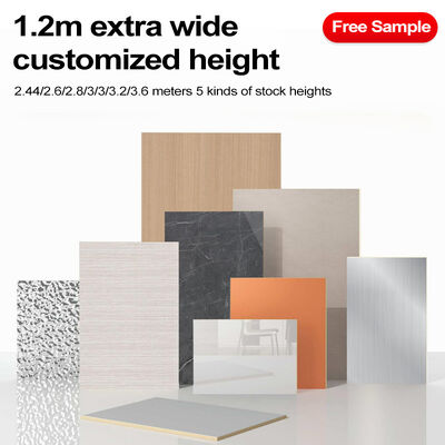 Panneau de marbre murale de 5 mm de haute brillance moderne et attrayant pour la feuille de marbre PVC intérieure