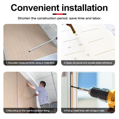 Panneau de marbre murale de 5 mm de haute brillance moderne et attrayant pour la feuille de marbre PVC intérieure