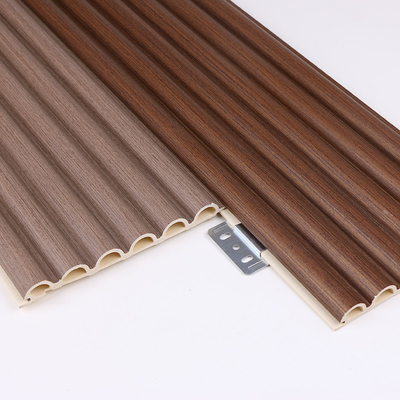 panneau en plastique en bois d'arc de PVC de panneau de mur de décoration intérieure de 15mm