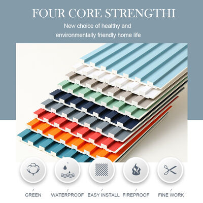 le gril en plastique en bois WPC de 8.5mm a tuyauté le panneau de mur aucune peinture imperméable