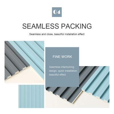 le gril en plastique en bois WPC de 8.5mm a tuyauté le panneau de mur aucune peinture imperméable