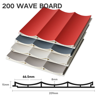 le revêtement composé en plastique en bois WPC de mur de 15mm a tuyauté le panneau de vague