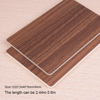 Panneau de mur de luxe moderne de placage en bois de décoration intérieure 5mm 8mm