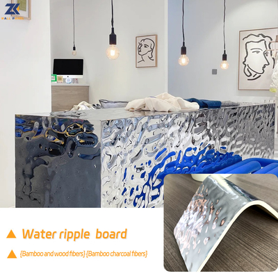 Panneau de mur décoratif intérieur du panneau 3D d'ondulation de l'eau d'ANIMAL FAMILIER de PVC