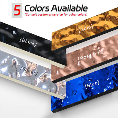 le bois en bambou de fibre de bois de 8mm lambrisse les panneaux sans peinture intérieurs d'ondulation de l'eau 3D de décor de mur